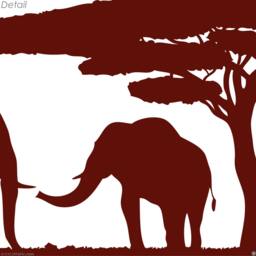 Elephant Family Wall Decal African Savanna Nursery Decor - thumbnail 3