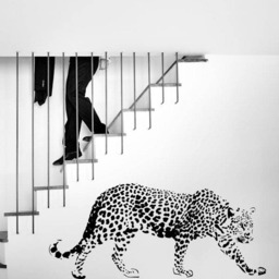 Huge 135cm Leopard Wild-Cat-Animal Vinyl Wall Art-sticker - Home Bedroom Decor - thumbnail 2