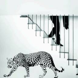 Huge 135cm Leopard Wild-Cat-Animal Vinyl Wall Art-sticker - Home Bedroom Decor - thumbnail 3