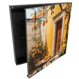 Orange Patio Key Cabinet For Home, Yellow Box Wall, Painterly Nature, Lovers Of Nature & Sun - thumbnail 1