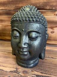 Stone Garden Bronzed Buddha Head Statue Detailed Ornament Gift