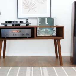 Handmade Solid Wood Record Player Stand Vinyl Storage Cabinet, Hifi Rack - thumbnail 3