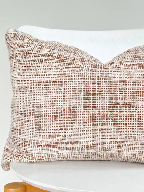 Brown Tribal Hemp Hand Woven Natural Dye Color Pillow Cover - image 1