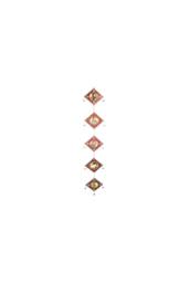 5 Piece Gem Stone Painted Wall Hanging Decor Indian Art - thumbnail 1