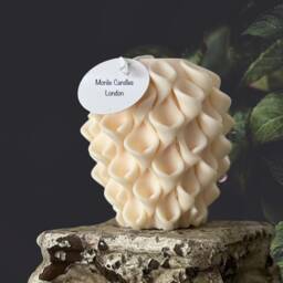Larges Scented Pillar Candle, Sculptural Candle, Aesthetic Room Decor, Wedding Table Decor, Dinner Candles, Candle Gift For Her, Geometric Candle - thumbnail 1