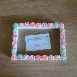 Pink Flower Resin Decals Deep Box Photo Frame 4 X 6 Inches - thumbnail 2