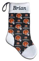 Personalized Nfl Cincinnati Bengals Football Christmas Stocking Embroidered