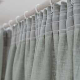 Pencil Pleat Linen Curtain - Natural Flax, Soft Lightweight For Modern, Rustic, Or Farmhouse Homes, Elegant Window Treatment - thumbnail 2