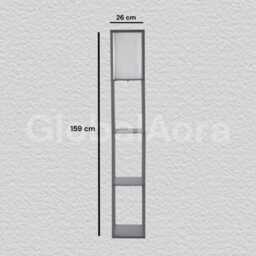 Wooden Floor Lamp With Shelves, Modern Storage, Home D??cor & Lighting Essential, Includes 10W Warm White Bulb - thumbnail 2