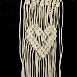 Macrame Wall Hanging Valentine's Day Gift For Her Romantic Decor Bohemian Home Heart Boho Wedding Idea Rustic Decorations - thumbnail 4