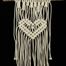 Macrame Wall Hanging Valentine's Day Gift For Her Romantic Decor Bohemian Home Heart Boho Wedding Idea Rustic Decorations - thumbnail 2