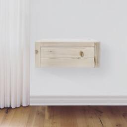 Whitewashed Floating Drawer/Table End Nightstand Or Shelf - Handmade in Usa - thumbnail 2