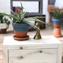 Whitewashed Floating Drawer/Table End Nightstand Or Shelf - Handmade in Usa - thumbnail 3