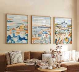 Set Of 3 Southport Posters, UK Coastal Wall Art, Seaside Print Set, Beach Decor, Modern Travel Artwork, British Landscape - thumbnail 1
