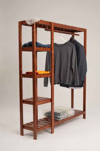 Open Wardrobe, Handmade From Solid Mahogany - Gjest - image 1