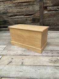 Traditional Pine Blanket Box, Victorian Style Storage Trunk, Coffee Table