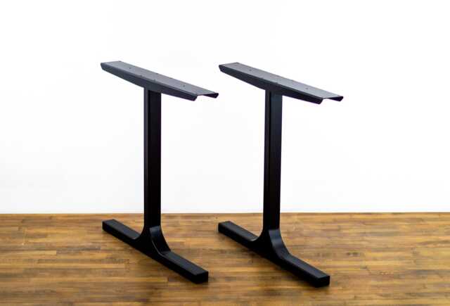 "Modern Steel Table Legs - Dining Base, W 24"" H 28" - image 1