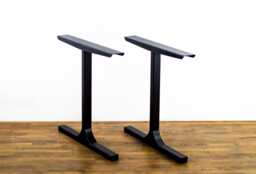 "Modern Steel Table Legs - Dining Base, W 24"" H 28" - thumbnail 1