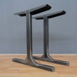 "Modern Steel Table Legs - Dining Base, W 24"" H 28" - thumbnail 3
