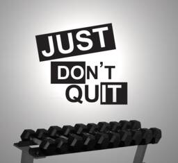 Just Don't Quit - Motivational Wall Sticker Contemporary Vinyl Decal Gym Fitness - thumbnail 1