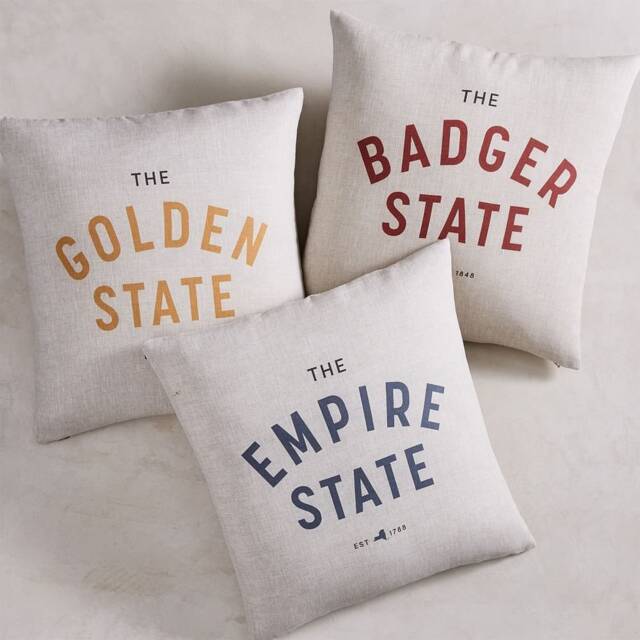 state Nickname Decor Throw Pillow - image 1