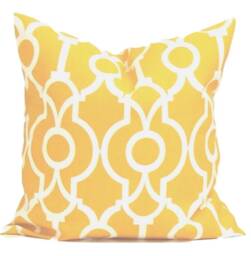 Outdoor Yellow Pillow Cover, Throw Covers For 20x20 Pillow, 16x16 18x18 All Sizes - thumbnail 1