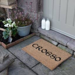 Welsh Croeso Coir Doormat Welcome Mat - 60cm X 40cm - thumbnail 2