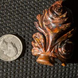 Boulder Opal Matrix Double Rose Carving - 54.0 Grams Over + 200 Cts Flower - thumbnail 3