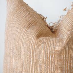 Brown Tribal Hemp Hand Woven Natural Dye Color Pillow Cover - thumbnail 2