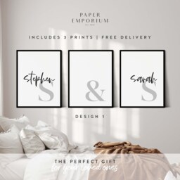 Set Of Moon Wall Prints - Print Living Room Personalised Decor For Home Bedroom Kitchen - thumbnail 3