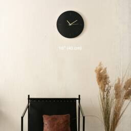 Modern Leather Wall Clock, Minimalist Home Decor, Silent Mechanism - thumbnail 3