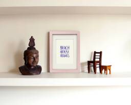 Blush Pink Picture Frame A2, A3, A4, A5, 5x5, 6x6, 5x7, 6x8, 8x10, 11x14 - Handmade Photo Frames Mounted Option Free Standing Modern - thumbnail 1