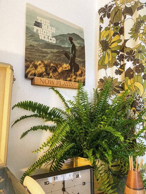 Now Playing Record Holder - Vinyl Shelf Solid Oak Wall Mounted Slot