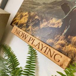 Now Playing Record Holder - Vinyl Shelf Solid Oak Wall Mounted Slot - thumbnail 3