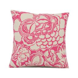 Sanderson - Poppy Damask Fuchsia/Cream Bright Floral Cushion Cover Handmade Throw Pillow Designer Home D??cor - thumbnail 2