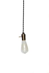 Simply Modern Bare Bulb Turnkey Socket Pendant in Shiny Gunmetal - thumbnail 1