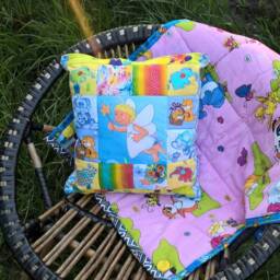 "Patchwork Cotton Pillow Cover Nursery Decor Baby Gift Bedroom Decor - 14""x14" - thumbnail 2