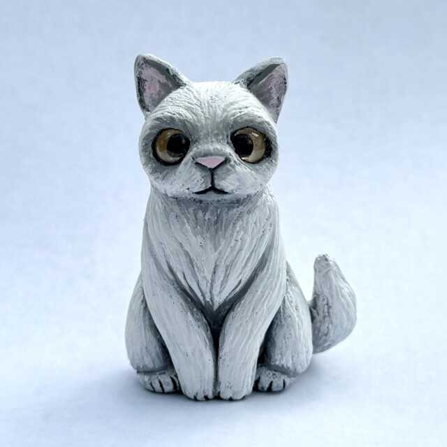 Custom Cat Figurine - Personalized Pet Sculpture in Polymer Clay Memorial Keepsake Gift Mini Statue - image 1