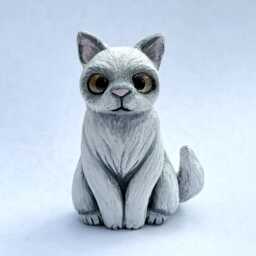 Custom Cat Figurine - Personalized Pet Sculpture in Polymer Clay Memorial Keepsake Gift Mini Statue - thumbnail 1