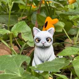Custom Cat Figurine - Personalized Pet Sculpture in Polymer Clay Memorial Keepsake Gift Mini Statue - thumbnail 2