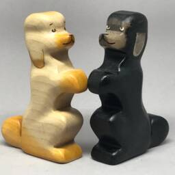 Toy Poodle Dog Wood Black - thumbnail 3