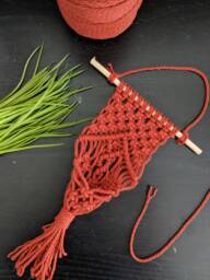 Mini Macrame Air Plant Or Gemstone Hanger - thumbnail 1
