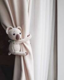 Koala Nursery Decor Crochet Curtain Tiebacks Nursery Holder
