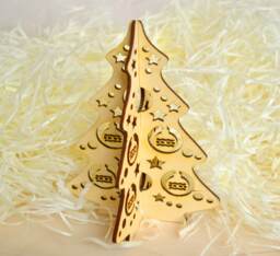 Rustic Wooden Christmas Tree Tabletop Holiday Decor - thumbnail 1