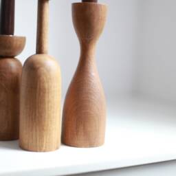Wooden Candlestick Set 3 Table Centerpiece Wedding Decoration Dining Candle Holder Rustic Style Maple Wood Taper Cake Separator Living Room - thumbnail 2