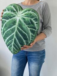 Anthurium Leaf Pillow, Plant Lover Gift, Realistic Home Decor - thumbnail 2