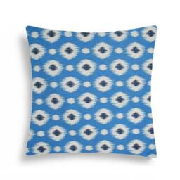 Bubble Blue - Decorative Pillow Cushion Covers Accent Throw Whte Navy - thumbnail 1