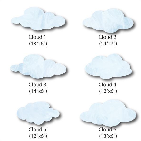 Cloud Wall Stickers Decals For Baby Room Mural - Stk1077