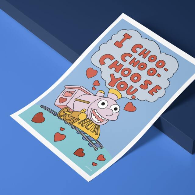The Simpsons A4 Print - I Choo Choose You - Valentine's Day Poster Art Wall - image 1