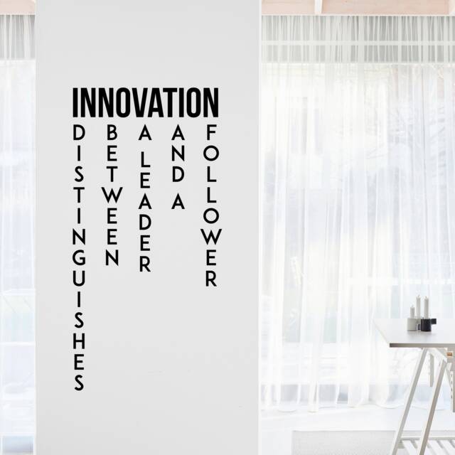 steve Jobs Innovation Quote Vinyl Wall Decal, Office Decor - image 1